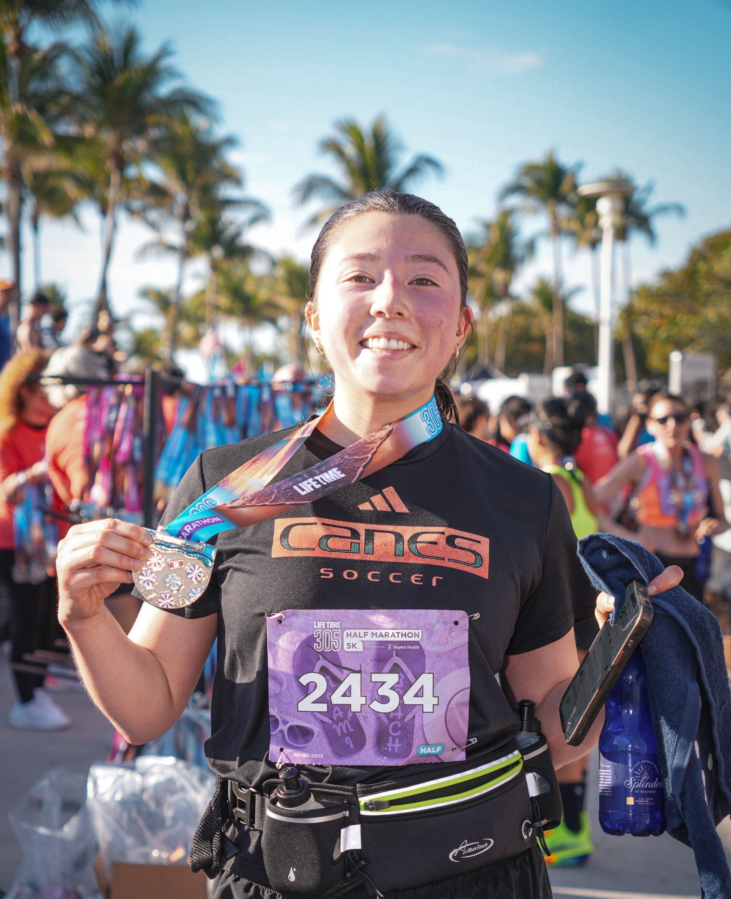 Zoey running a half marathon